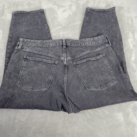 Old Navy Womens Jeans 22W Plus OG Straight Leg Black Denim High Rise SL26E - Picture 5 of 9